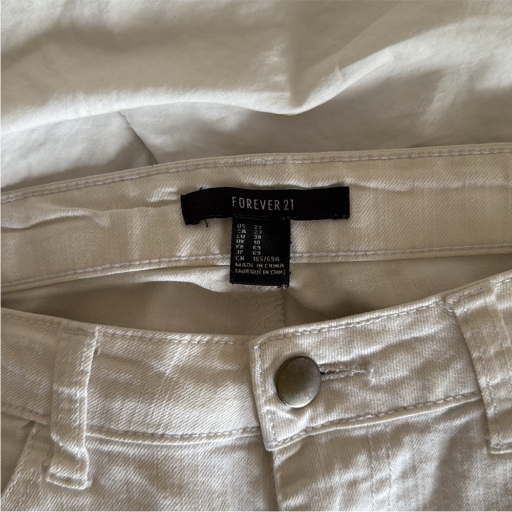 Forever 21 White Skinny Jeans - Picture 4 of 7